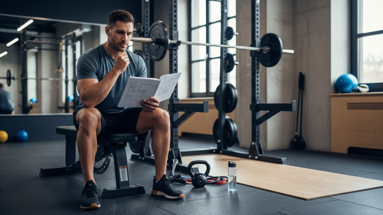 Lifter returning to the gym and adjusting the next workout plan