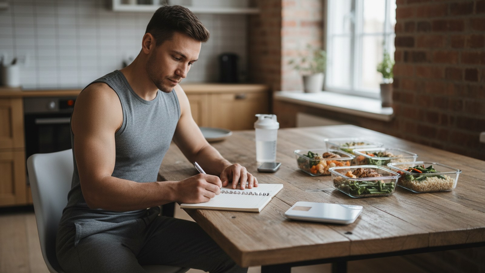 Athlete reviewing weekly weight trends to adjust calories and macros