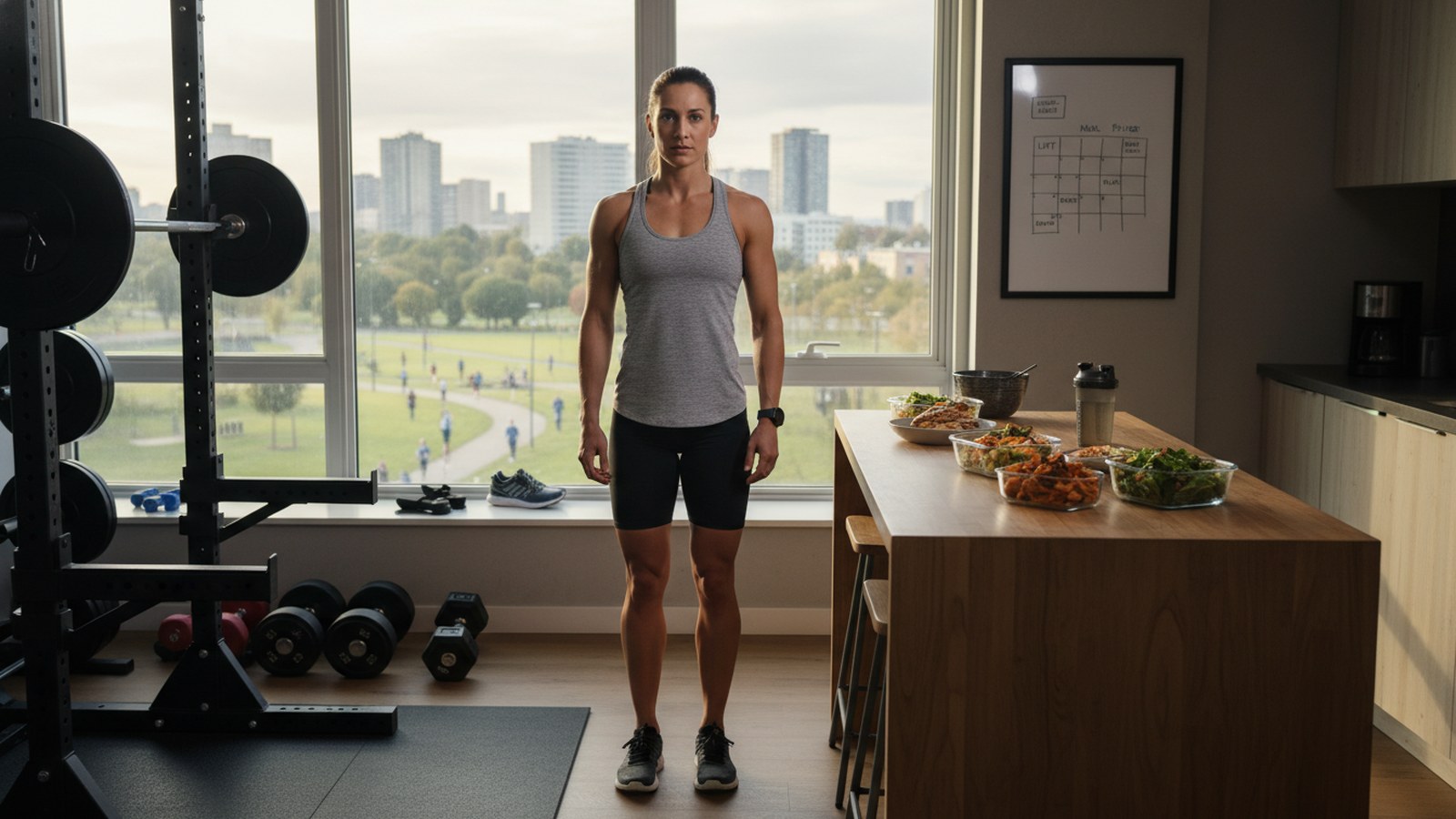 Hybrid athlete represented through strength training, running, and nutrition planning