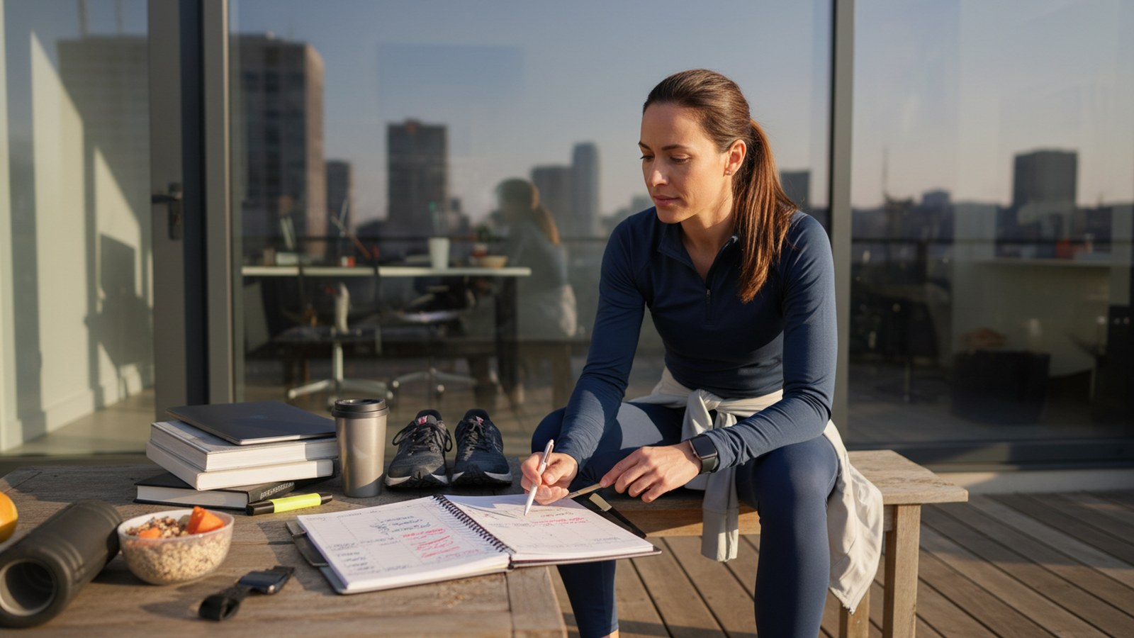 Runner adjusting a training plan to fit real-life schedule changes