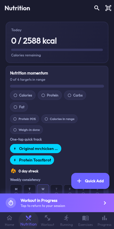 Nutrition Tracking